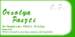 orsolya paszti business card