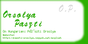 orsolya paszti business card